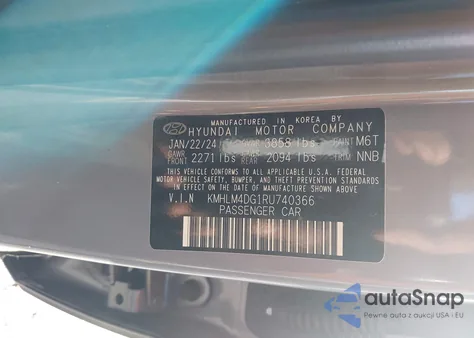 2024 Hyundai Elantra Sel from USA, damaged, VIN KMHLM4DG1RU740366